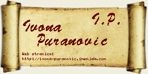 Ivona Puranović vizit kartica